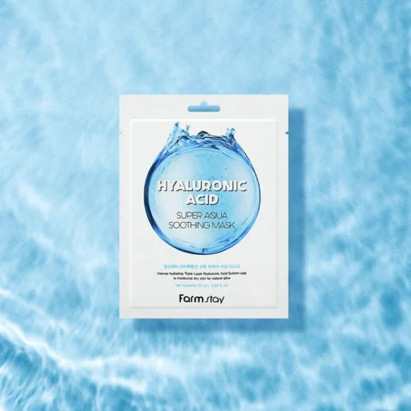 FarmStay „Hyaluronic Acid Super Aqua“ raminamoji veido lakštinė kaukė, 25 ml