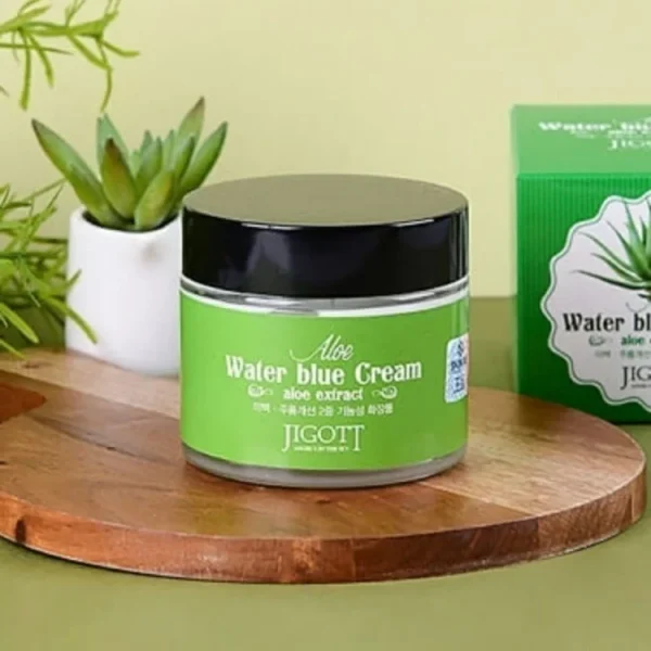 Raminamasis Veido Kremas Jigott Aloe Water Blue Cream, 70 ml