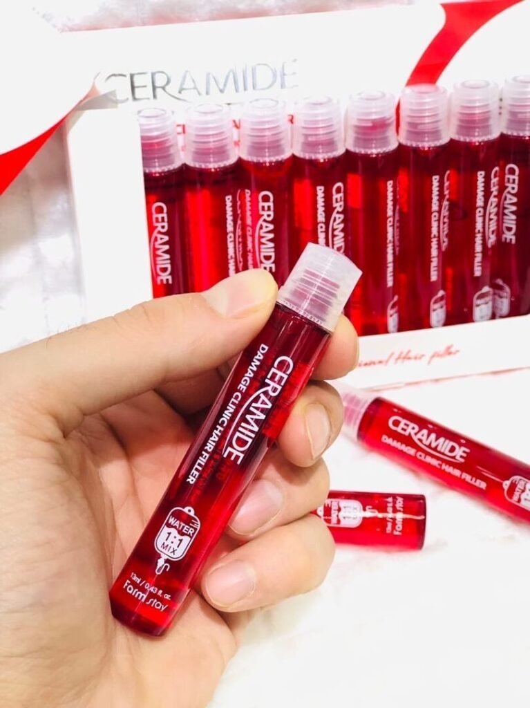 Plaukus Atkurianti Ampulė Kaukė su Keramidais FarmStay Ceramide Damage Clinic Hair Filler, 13 ml