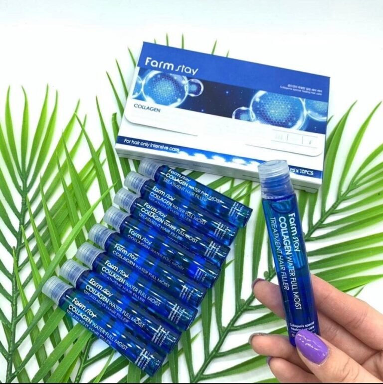 Plaukus Užpildanti Ampulė Kauke su Kolagenu FarmStay Collagen Water Full Moist Treatment Hair Filler, 13 ml