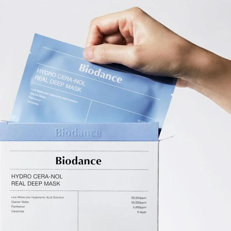 BIODANCE „Hydro Cera-Nol“ intensyviai drėkinanti veido lakštinė kaukė, 1 vnt.