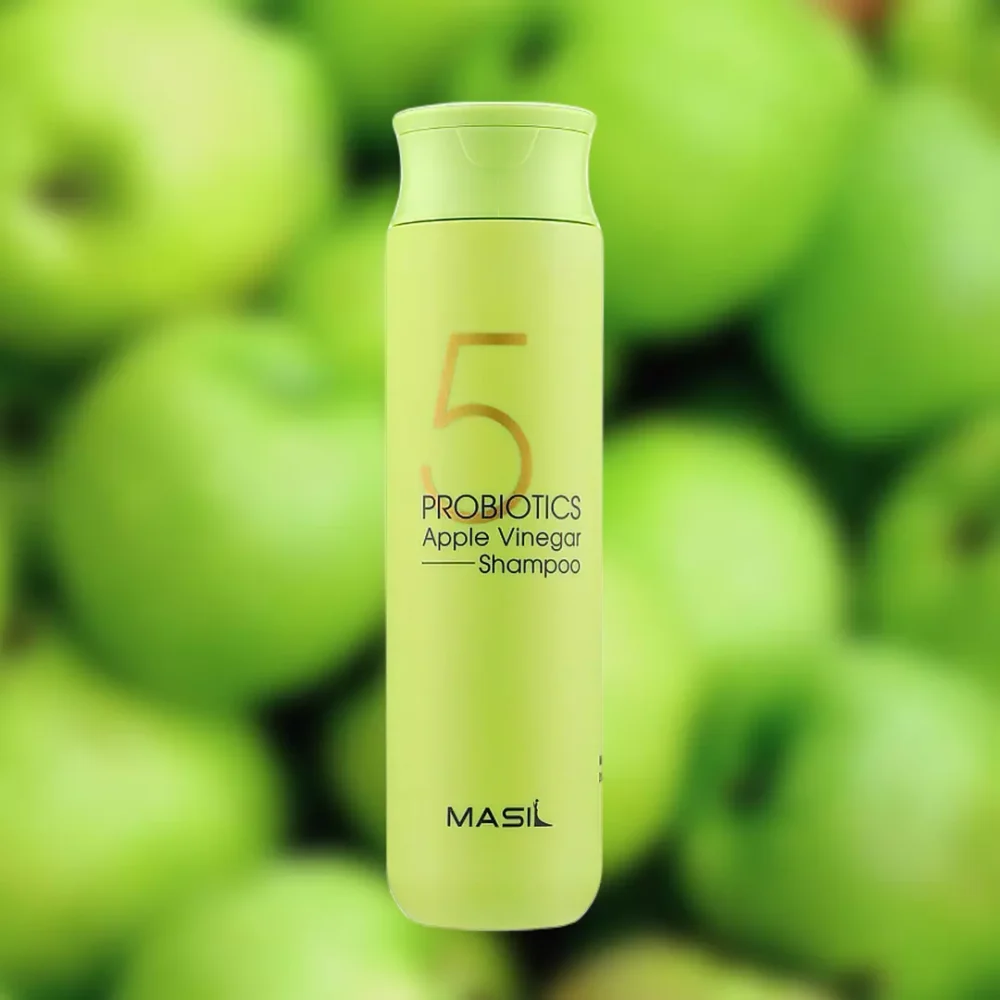 Švelnus be Sulfatų Šampūnas su Probiotikais ir Obuolių Actu Masil 5 Probiotics Apple Vinegar, 300 ml