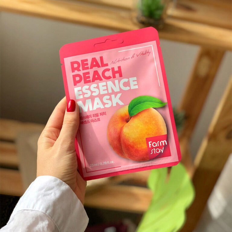 Lakštinė Veido Kaukė FarmStay Real Peach Essence Mask, 23 ml