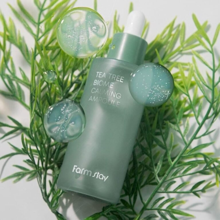 Raminamasis Veido Serumas su Arbatmedžiu FarmStay Tea Tree Biome Calming Ampoule, 50 ml