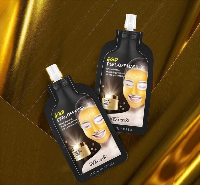 Valomoji Veido Aukso Kaukė Beausta Gold Peel-Off Mask, 20 ml