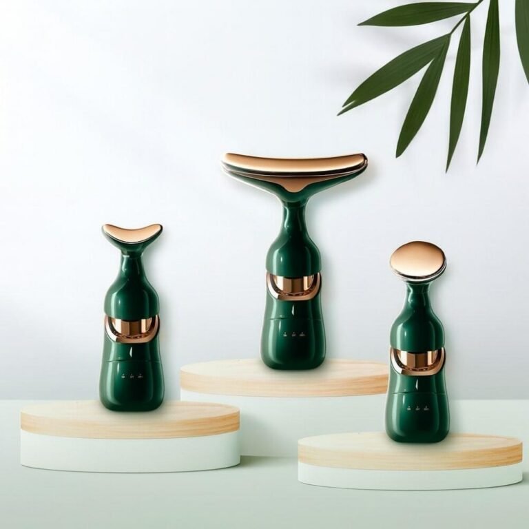 3in1 veido, kaklo ir paakių soninis masažuoklis – kasdieniam odos stangrinimui namuose