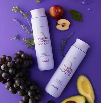 Masil 5 Salon No Yellow – tonuojantis šampūnas blondinėms Plaukų Pasaka