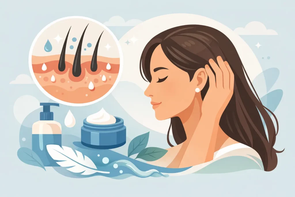 Kaip prižiūrėti jautrią galvos odą