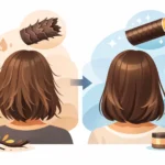 Pažeistų plaukų atkūrimo pavyzdys praktiškai