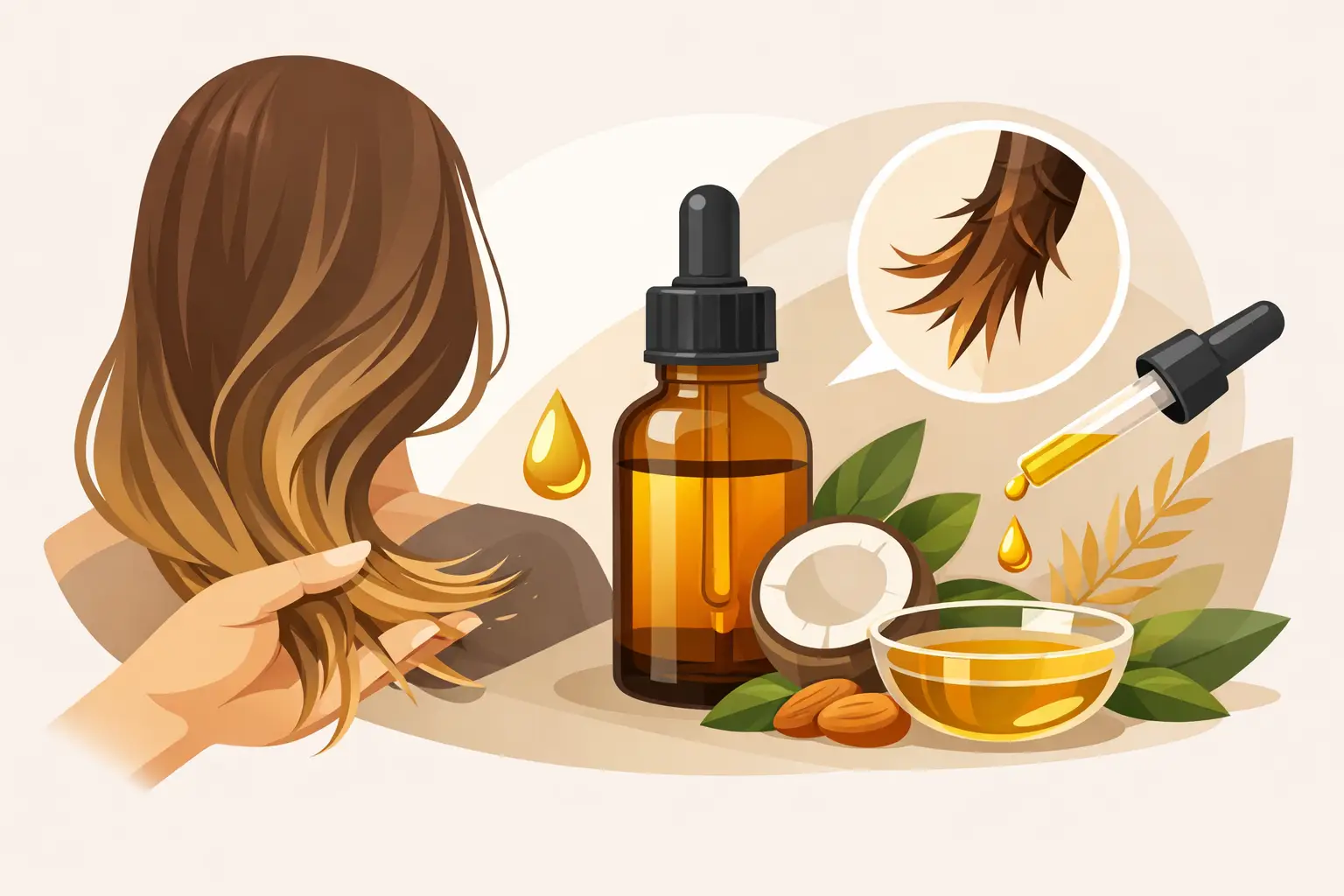 Plaukų aliejus sausiems galiukams - kaip rinktis