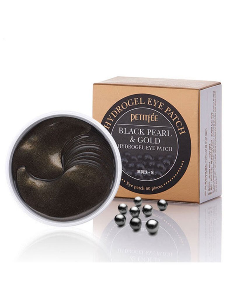 Hidrogeliniai paakių padeliai Petitfee Black Pearl & Gold Hydrogel Eye Mask, 60 vnt.