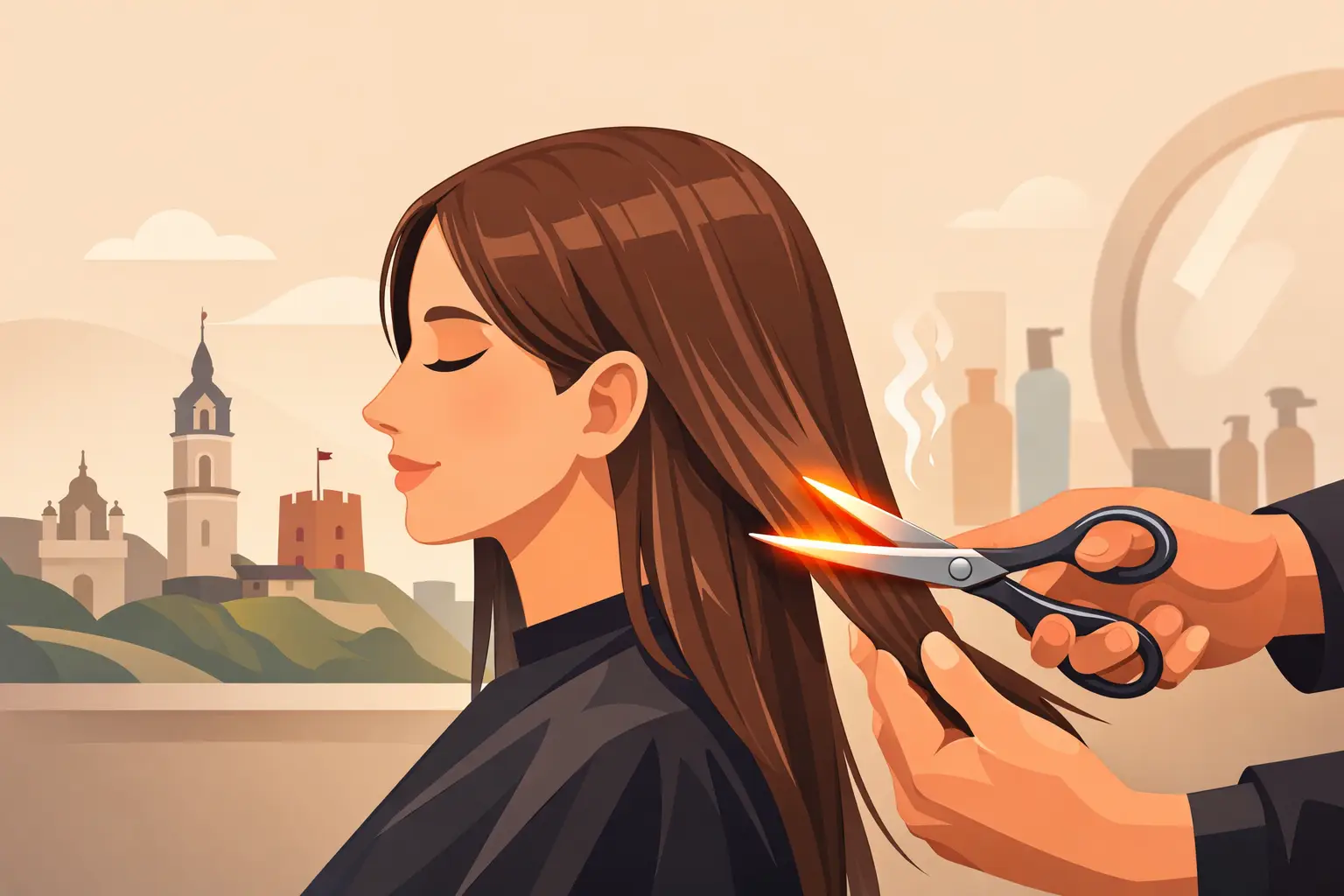 Kirpimas karštomis žirklėmis Vilniuje: ar verta?